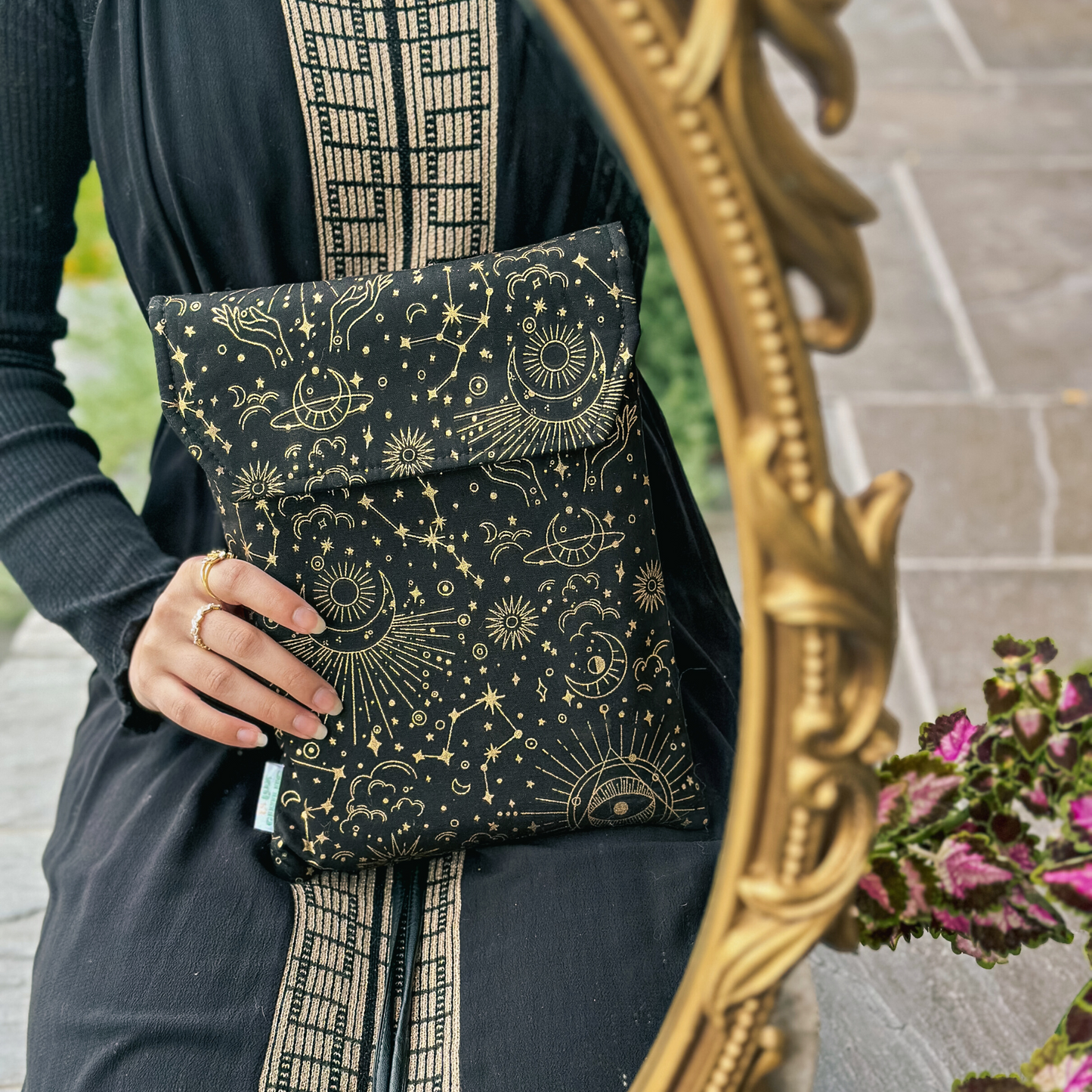 Celestial Dreamscape padded book sleeve *gold foil*