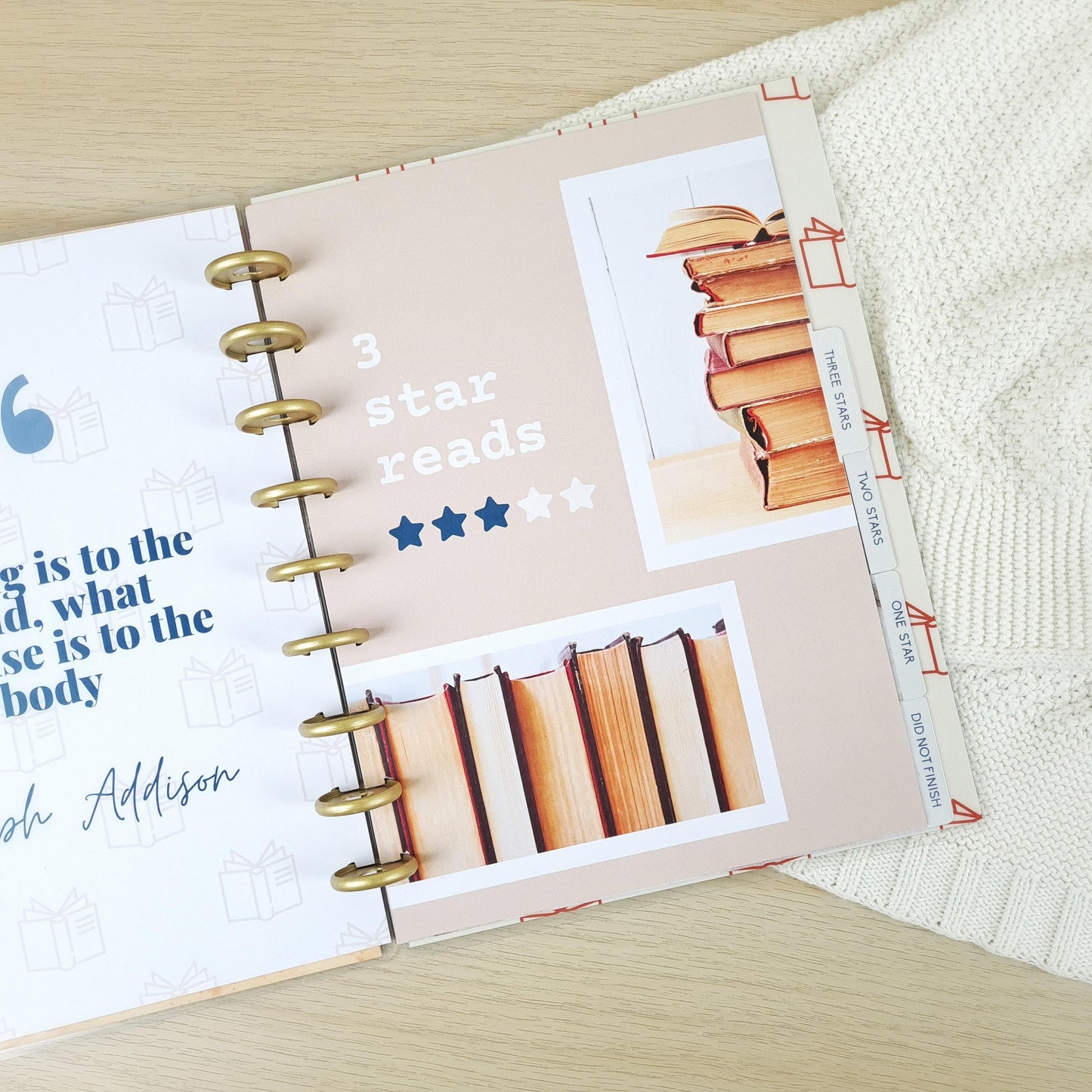 Book Review Journal Divider Pages