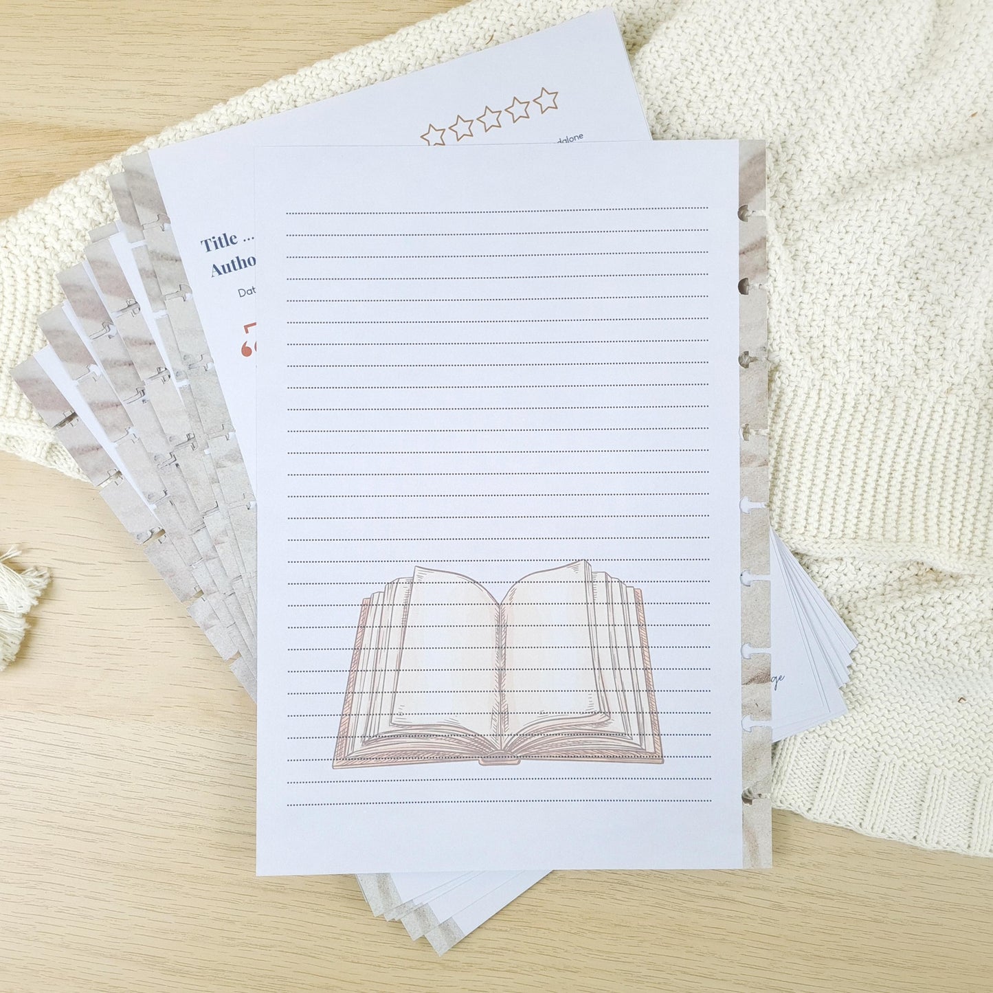 Review pages for Reading Journal