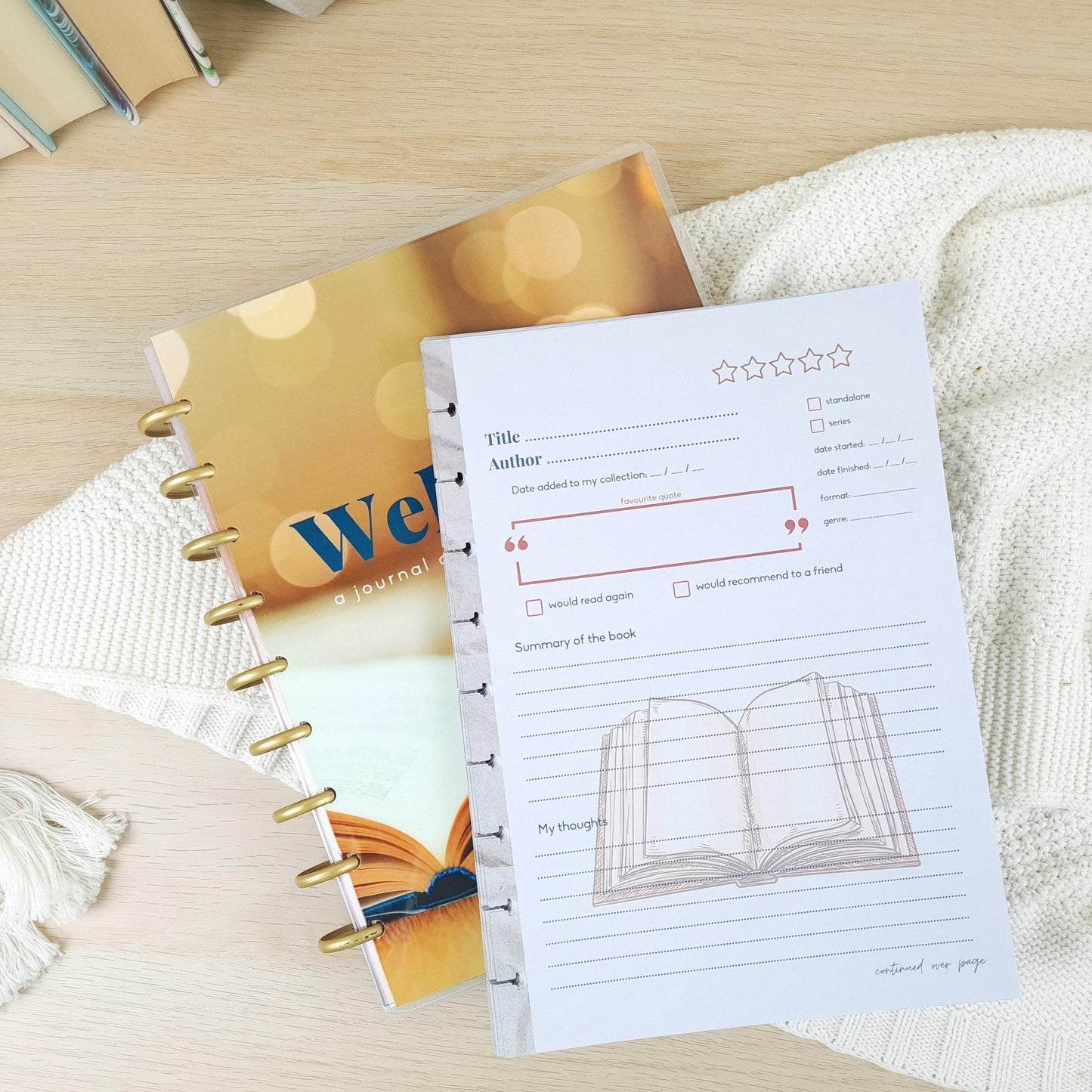 Reading Journal and Review pages