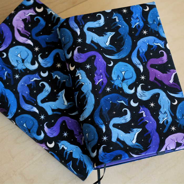 Celestial Fox fabric dust jacket