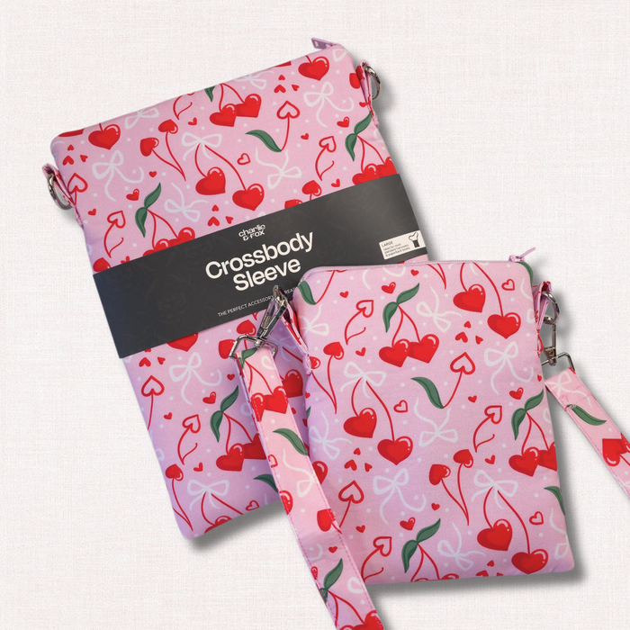 Cherry Hearts crossbody sleeve