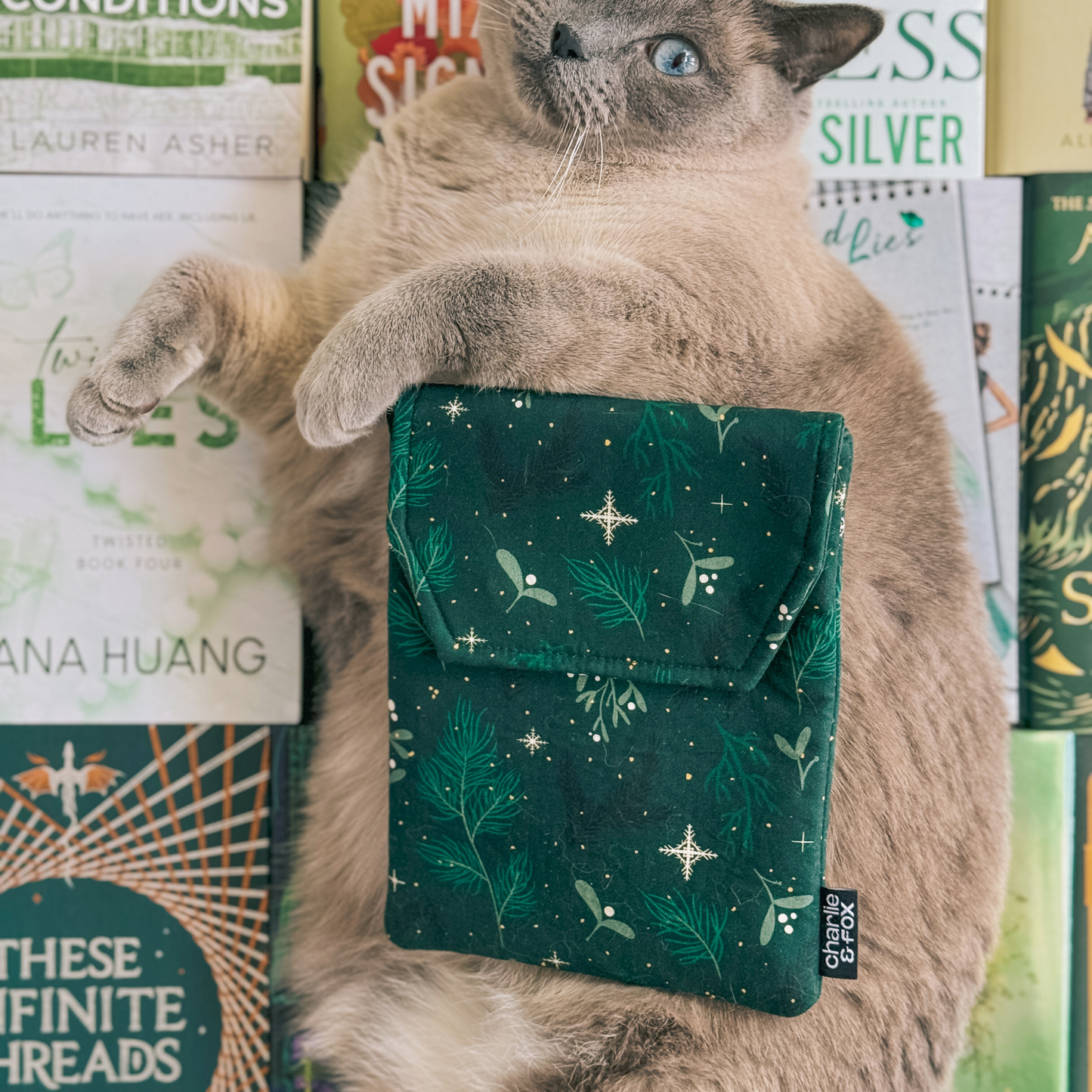 Winter Botanical padded e-reader sleeve