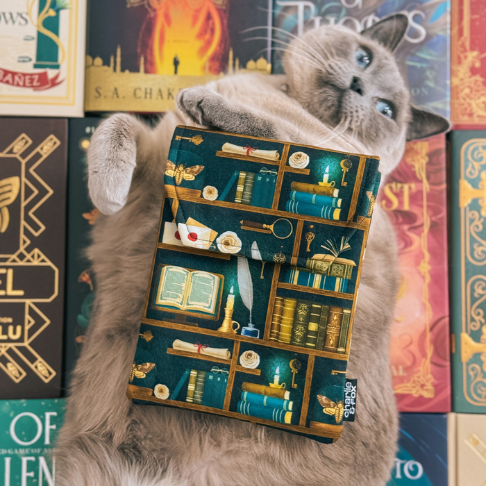 Dark Academia (Teal) padded e-reader sleeve