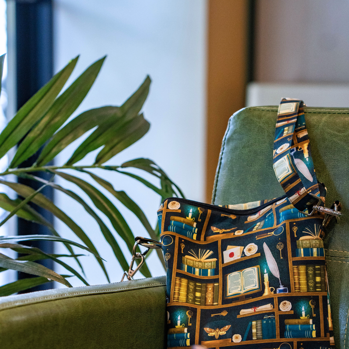 Dark Academia in Teal crossbody sleeve