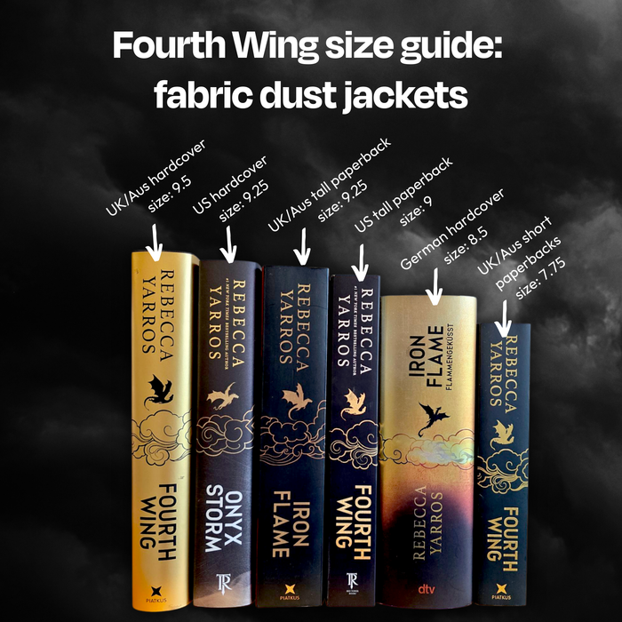 Iron Flame fabric dust jacket - Rebecca Yarros