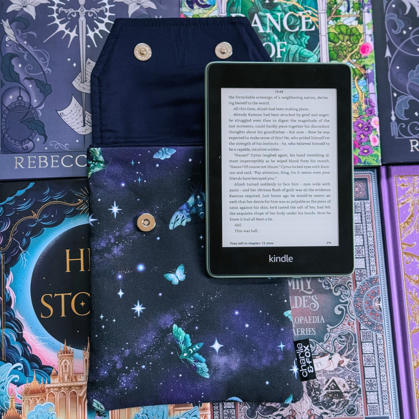 Night Sky padded e-reader sleeve