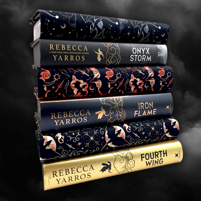 Onyx Storm fabric dust jacket - Rebecca Yarros