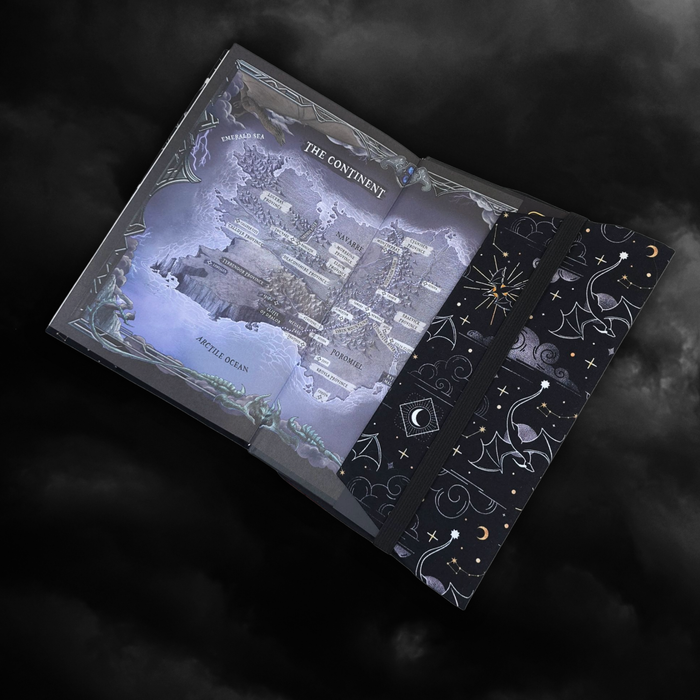 Onyx Storm fabric dust jacket - Rebecca Yarros