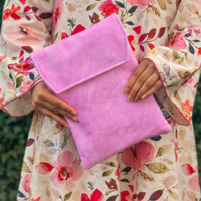 Pink Lemonade padded book sleeve