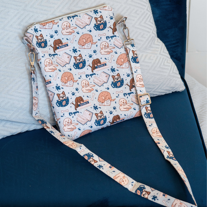 Pups and Pages crossbody sleeve