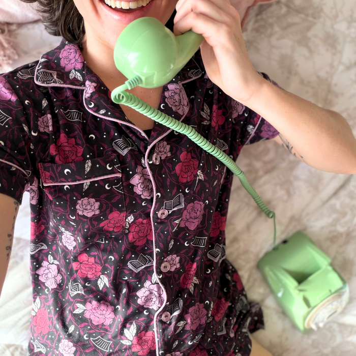 Romantasy PJ button-up shirt