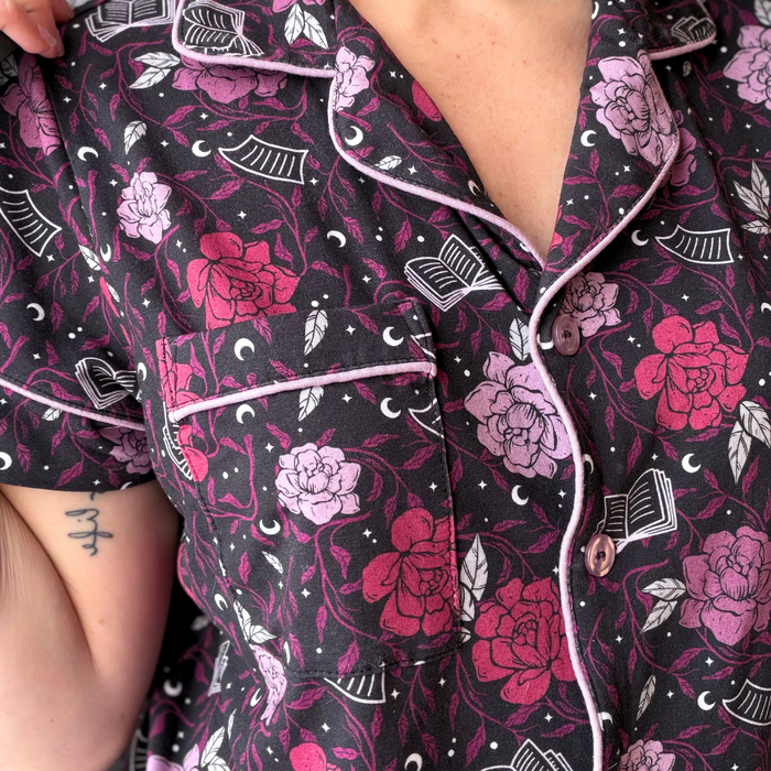 Romantasy PJ button-up shirt