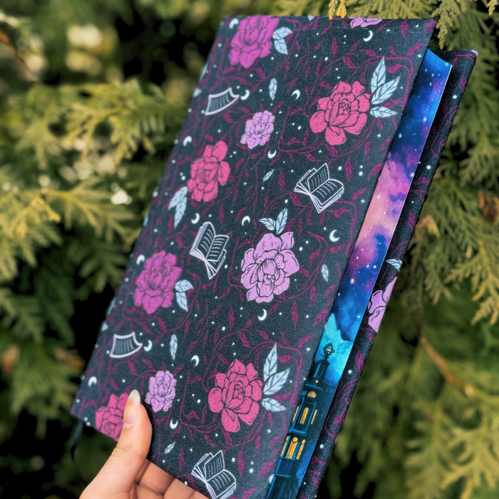 Romantasy fabric dust jacket