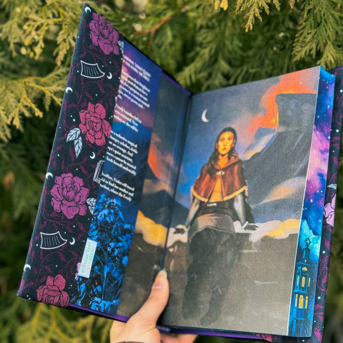 Romantasy fabric dust jacket