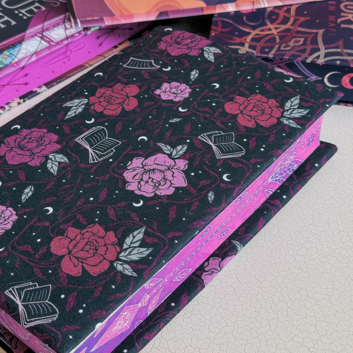 Romantasy fabric dust jacket