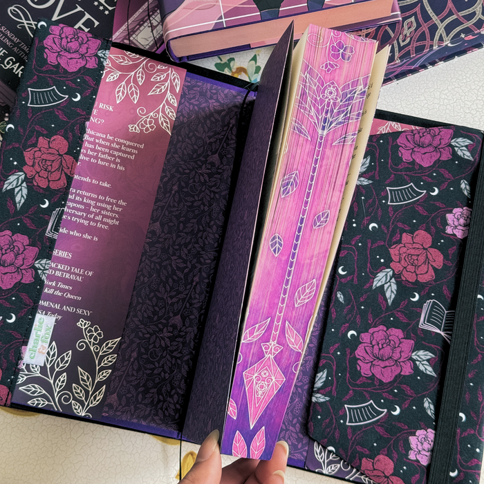 Romantasy fabric dust jacket