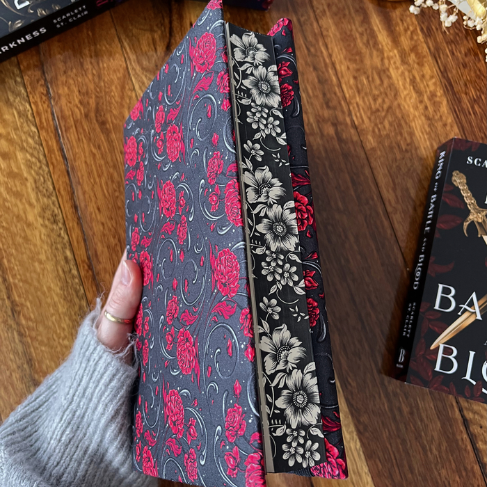 Scarlett Floral fabric dust jacket (Scarlett St. Clair)