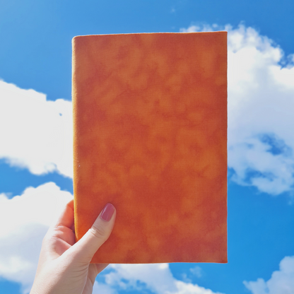Sun Kissed Orange fabric book cover
