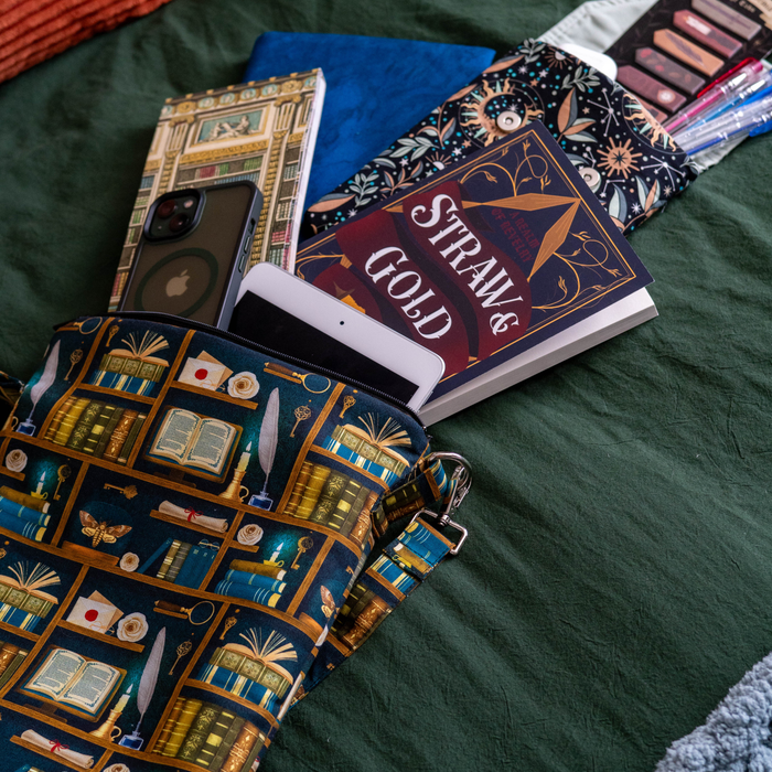 Dark Academia in Teal crossbody sleeve