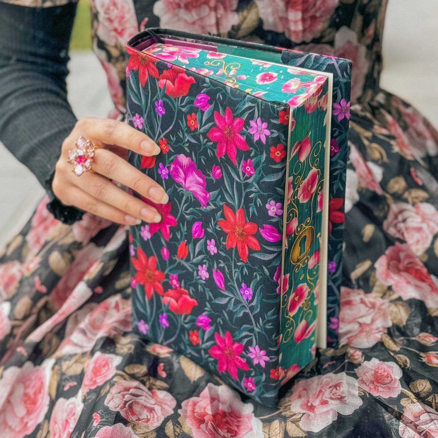 Everlasting Floral fabric dust jacket