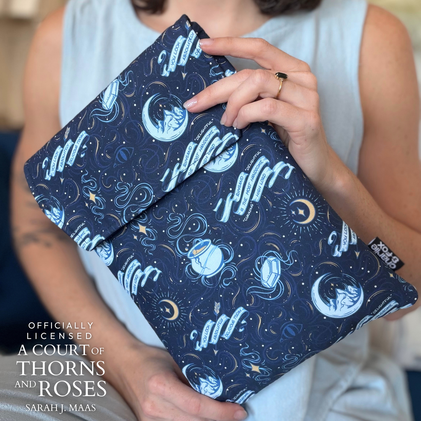 A Court of Thorns and Roses padded book sleeve