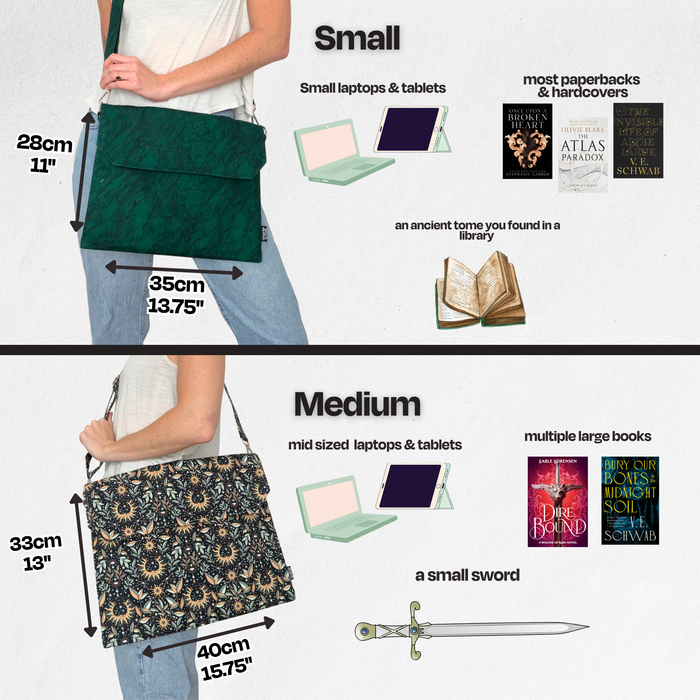 Dark Academia (Teal) satchel