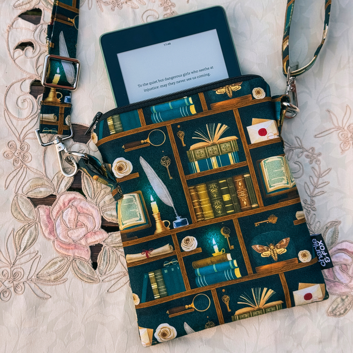 Dark Academia in Teal crossbody sleeve