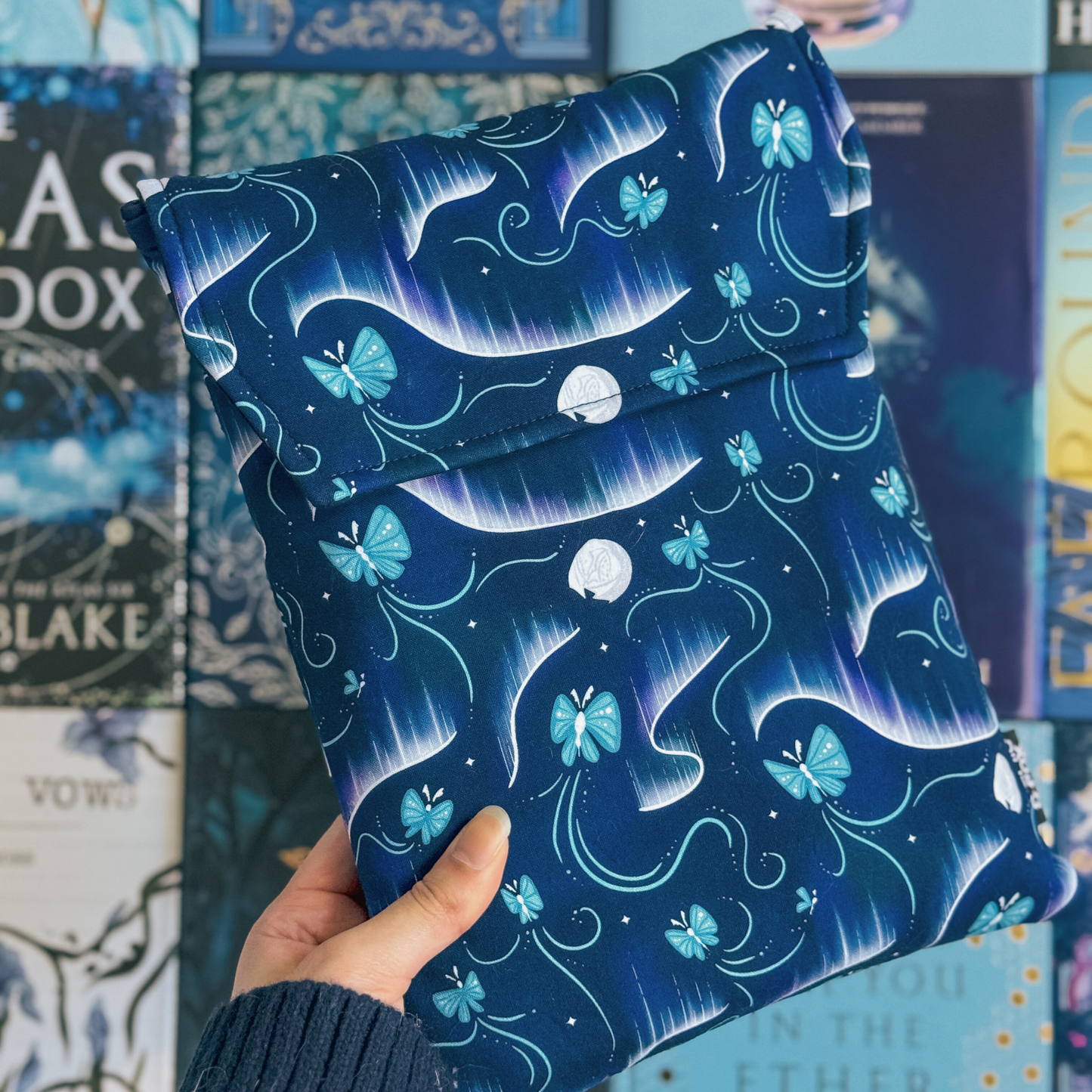 Aurora padded book sleeve (When The Moon Hatched)