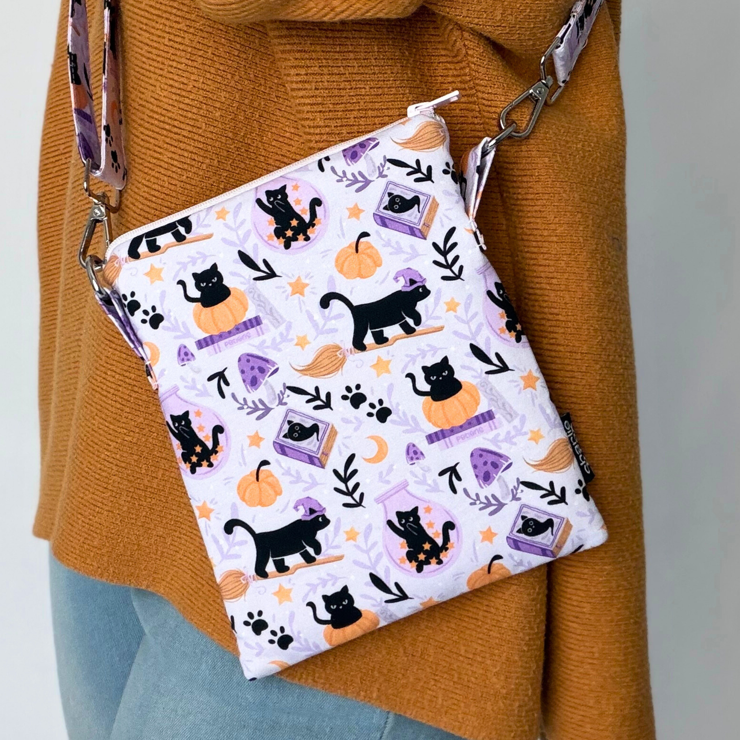 Cats and Magic crossbody sleeve