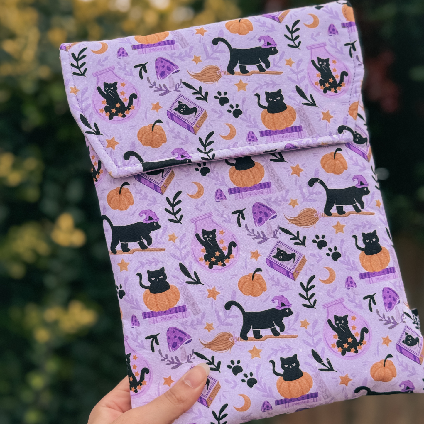 Cats and Magic padded book sleeve