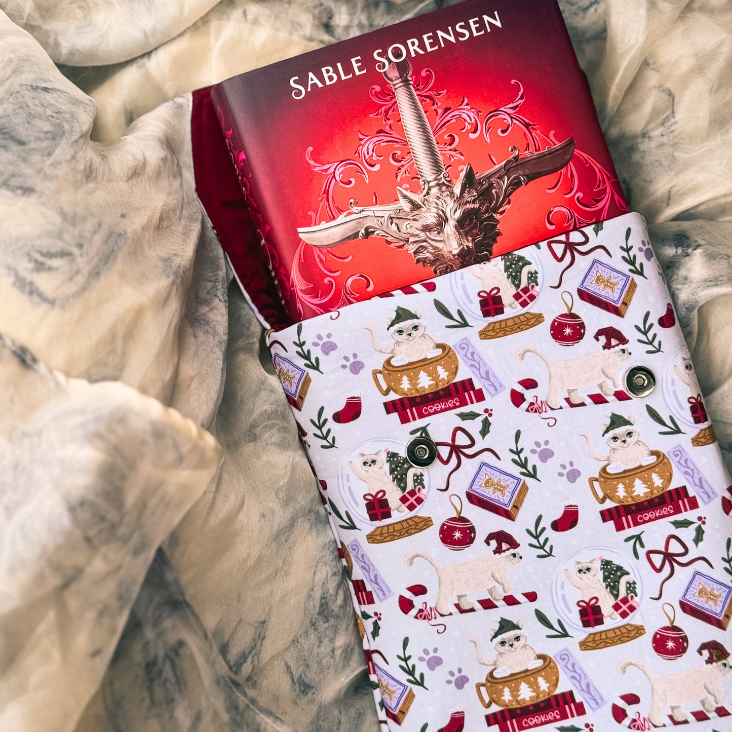Charlie Christmas padded book sleeve