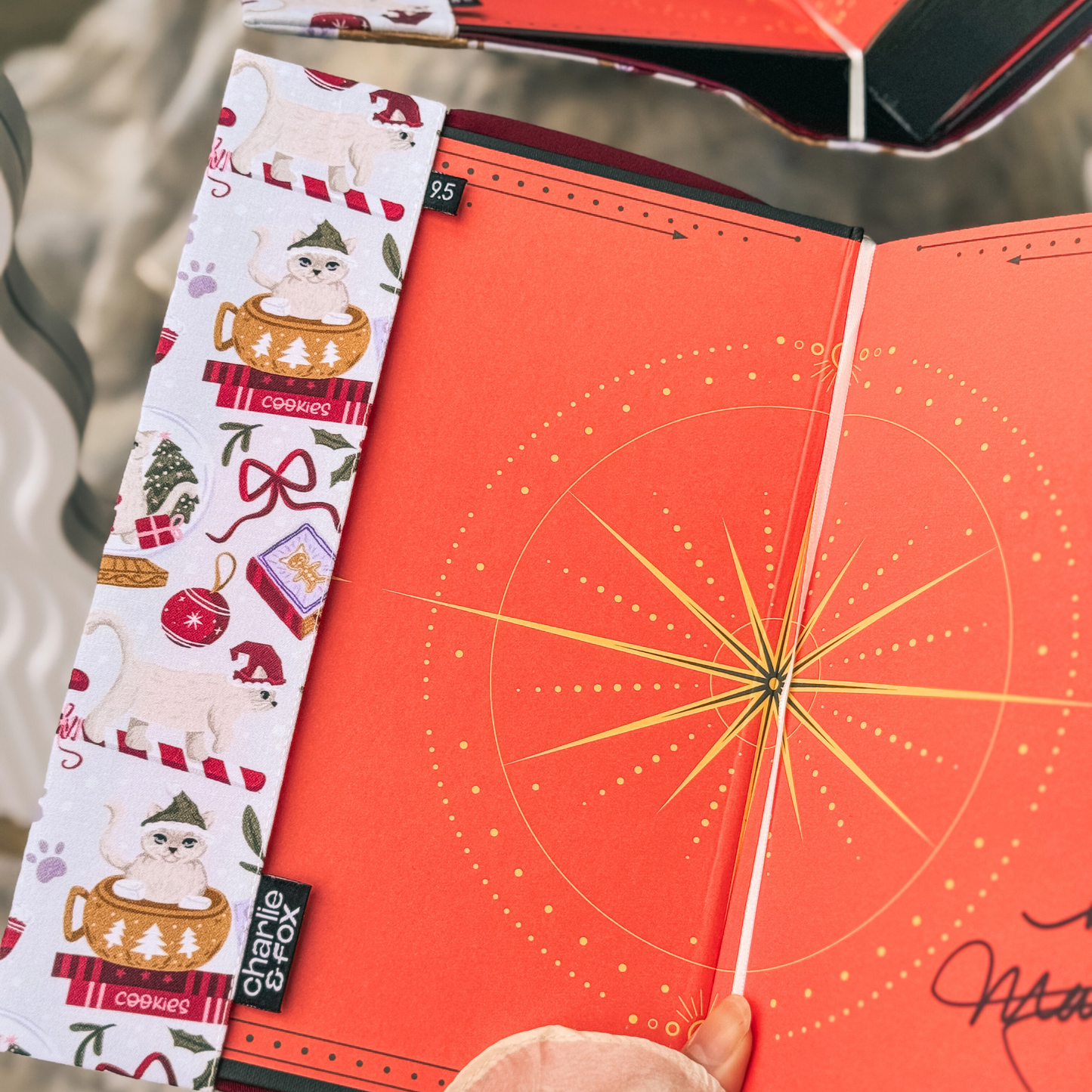 Charlie Christmas fabric dust jacket