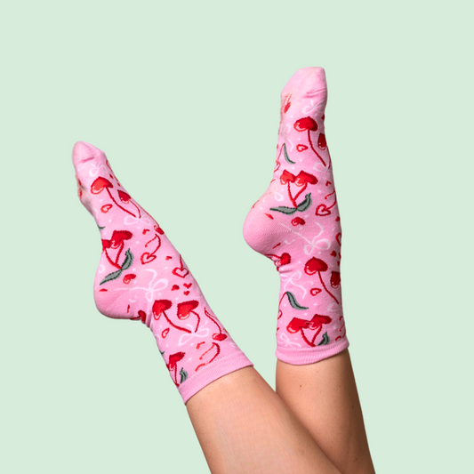 Cherry Hearts socks