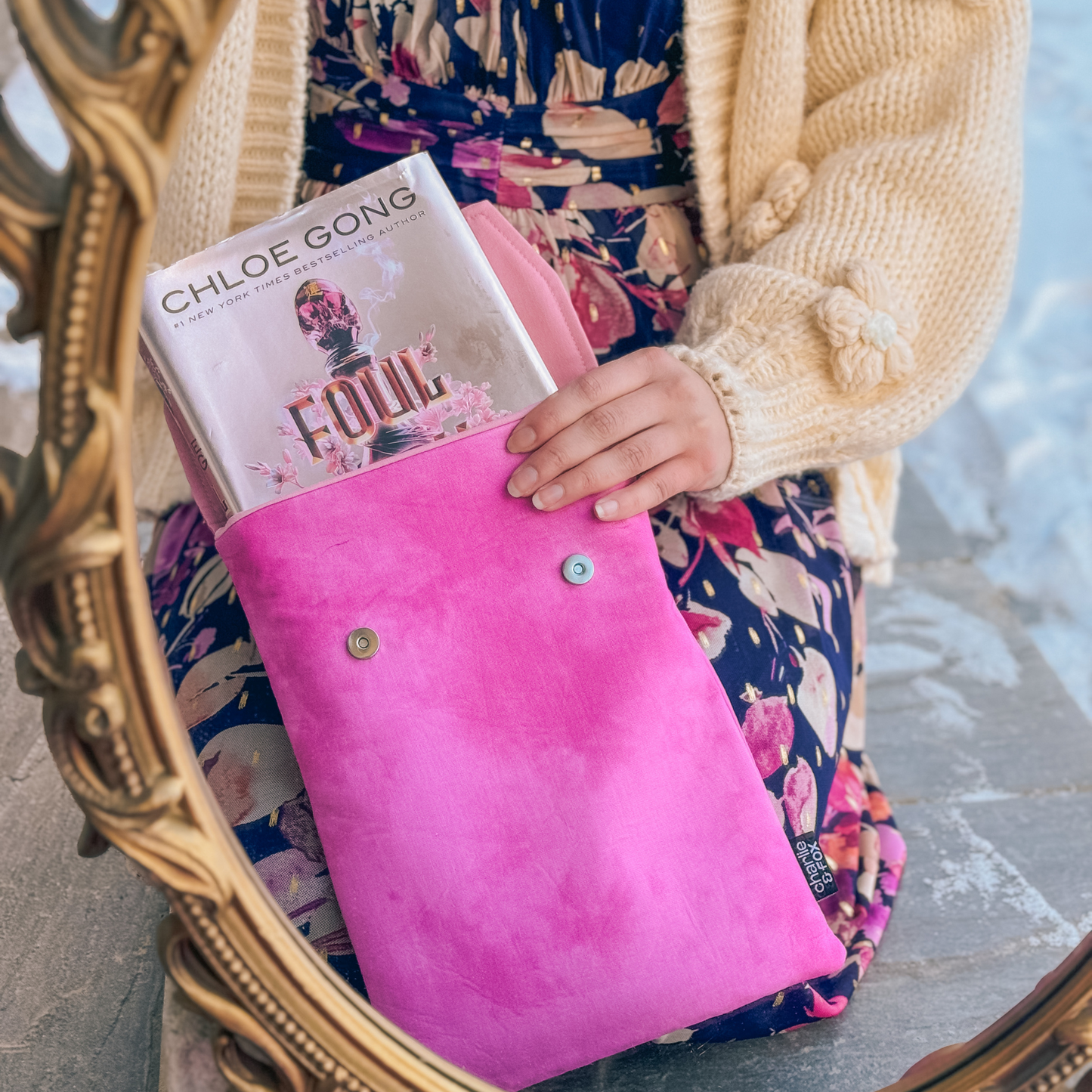 Cotton Candy padded book sleeve