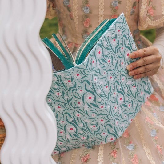 Daisies in Spring fabric dust jacket