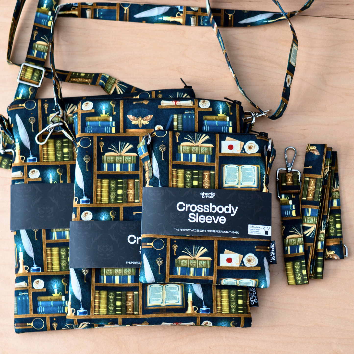 Dark Academia in Teal crossbody sleeve