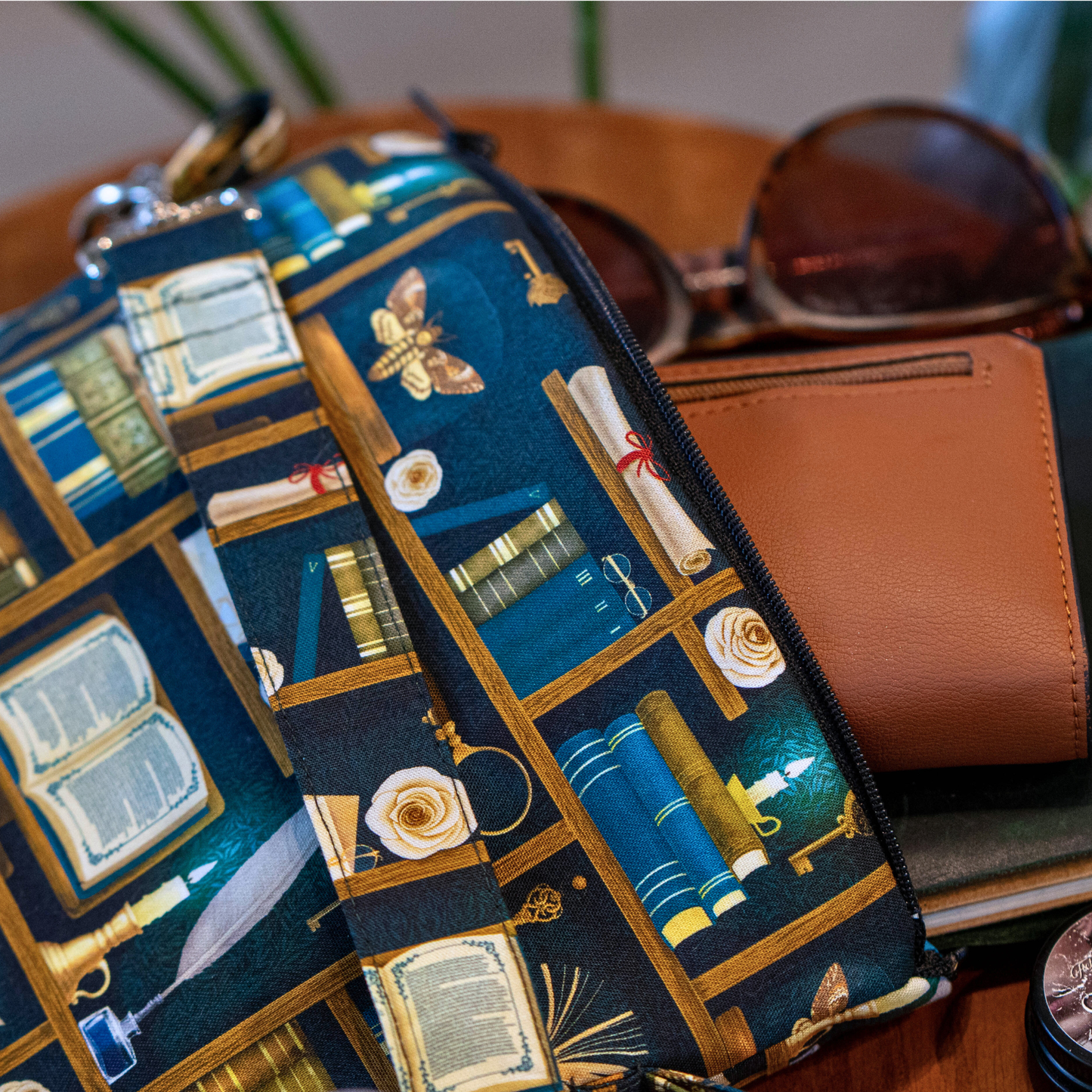 Dark Academia in Teal crossbody sleeve