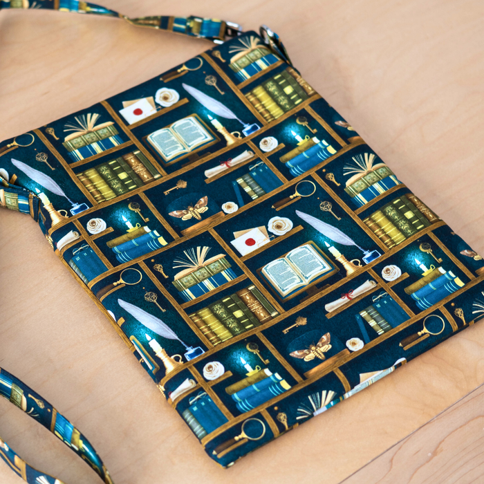 Dark Academia in Teal crossbody sleeve