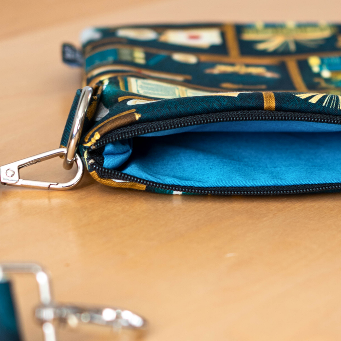 Dark Academia in Teal crossbody sleeve