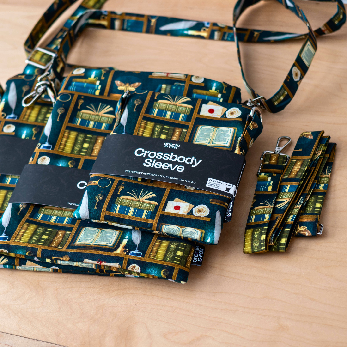 Dark Academia in Teal crossbody sleeve