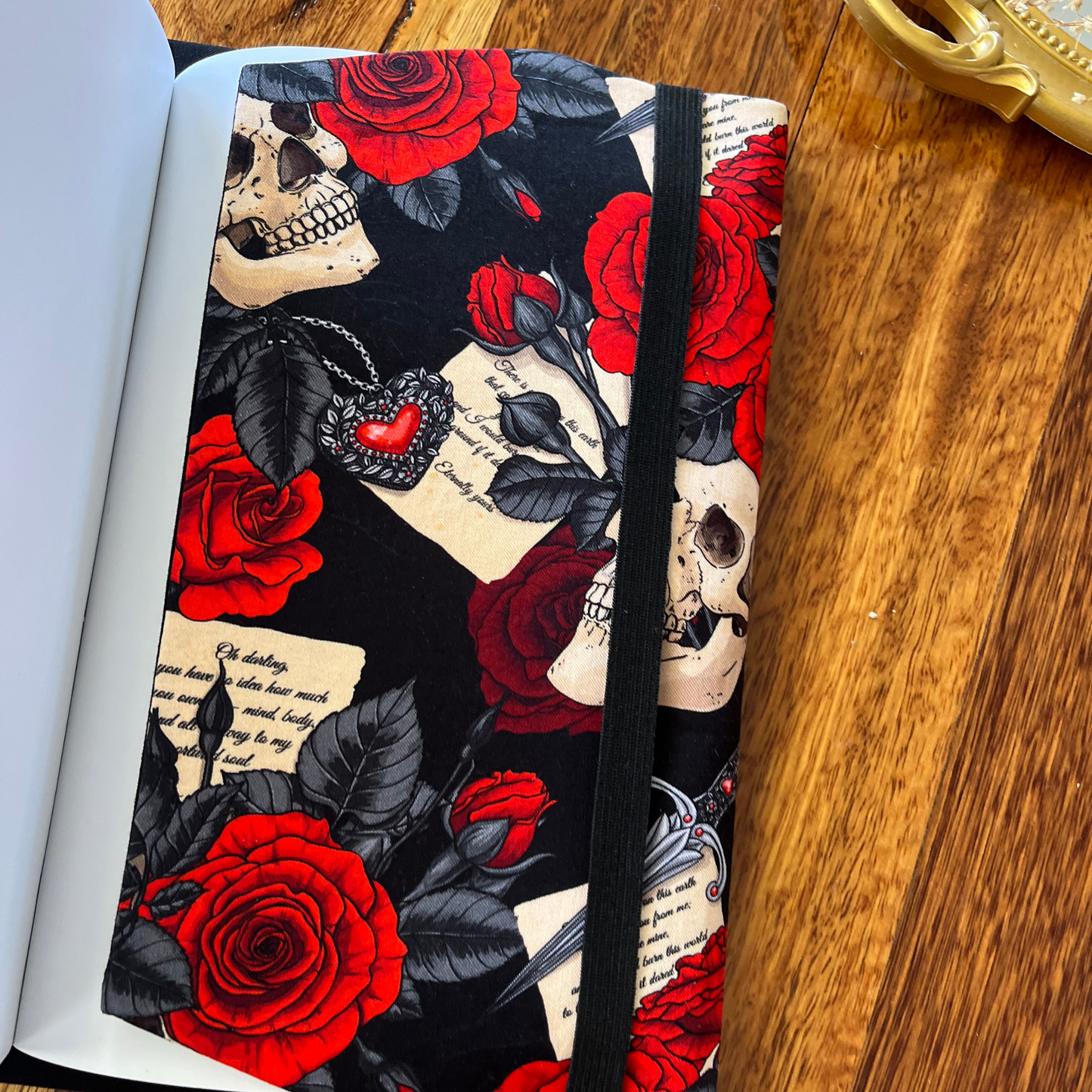 Dark Romance fabric dust jacket