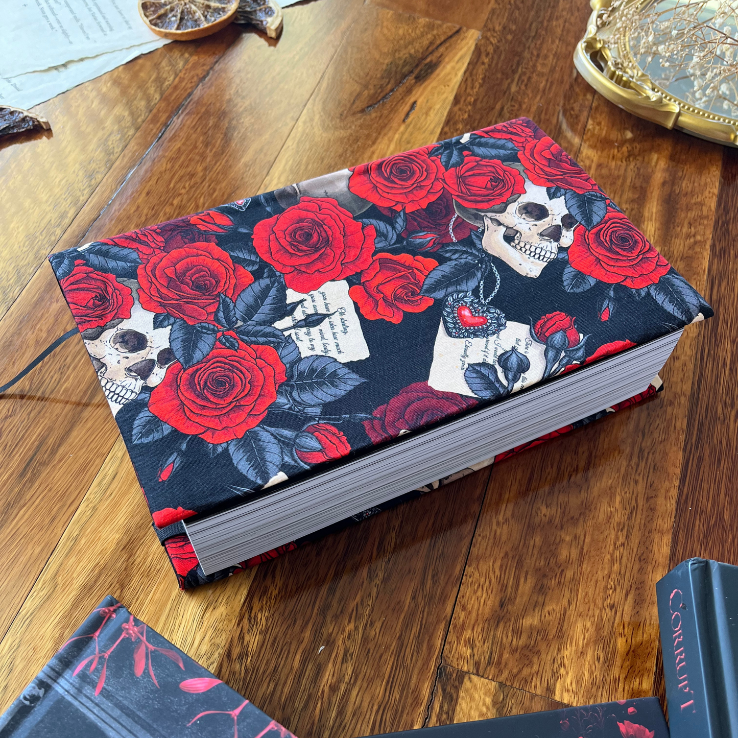 Dark Romance fabric dust jacket