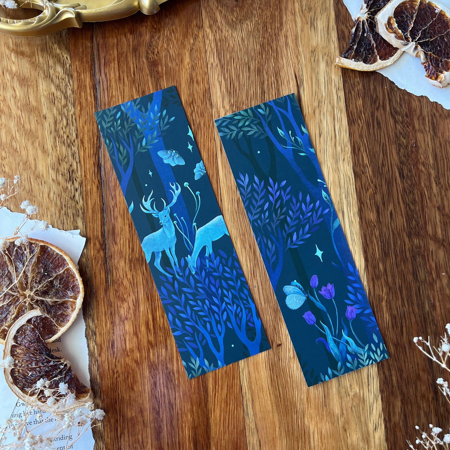 Enchanted Forest double-sided bookmark