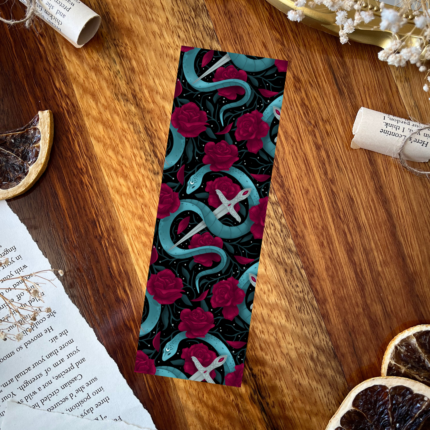 Enemies to Lovers double-sided bookmark