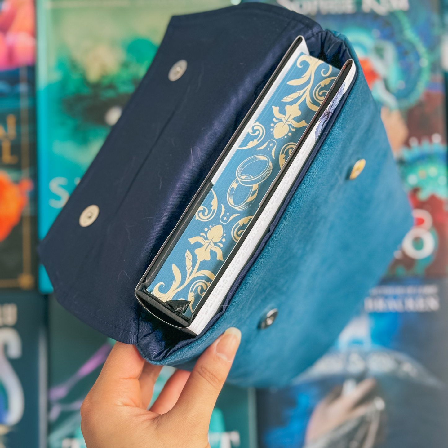 Ethereal Blue padded book sleeve