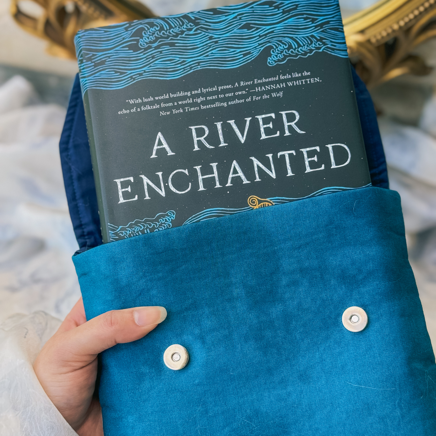 Ethereal Blue padded book sleeve