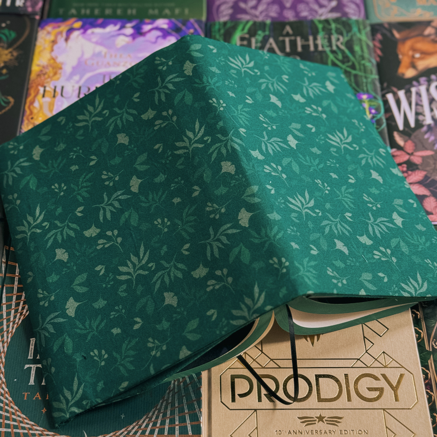 Evergreen fabric dust jacket