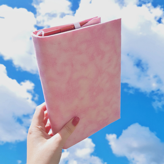 Fairy Floss Pink fabric book cover