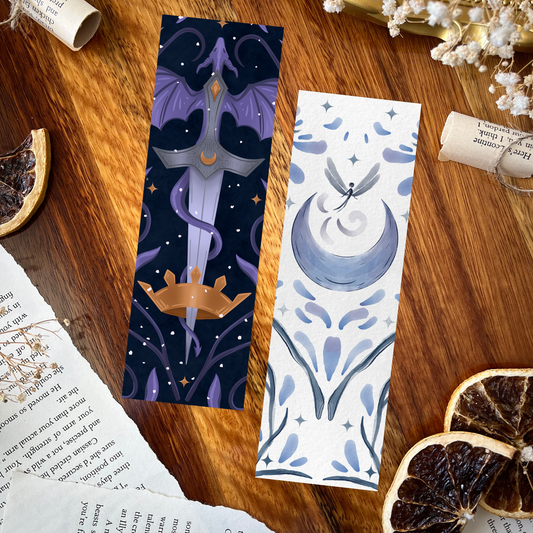 Fantasy double-sided bookmark